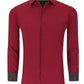 Tom Baine Men's Slim Fit Performance Solid Button Down Shirt Red Size Medium