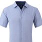 Tom Baine Men's Slim Fit Short Sleeve Performance Button Down Dress Shirt Blue Size Small