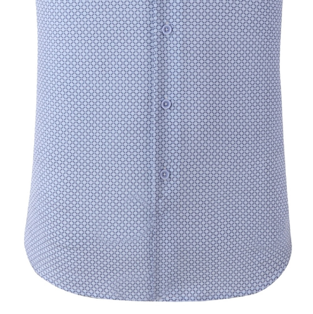 Tom Baine Men's Slim Fit Short Sleeve Performance Button Down Dress Shirt Blue Size Small