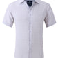 Tom Baine Men's Slim Fit Short Sleeve Performance Button Down Dress Shirt White Size X-Large