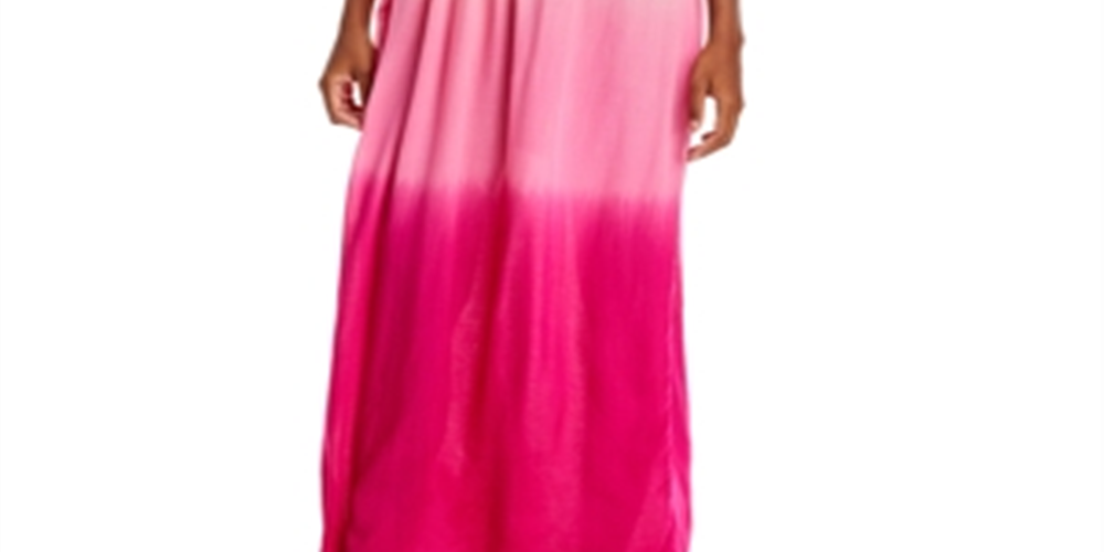 Tiare Hawaii Women's Cover Up Jasmine Ombre Maxi Dress Swim Pink Size Regular