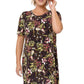 Leota Women's Eva Floral Maxi Dress Brown Size 1X