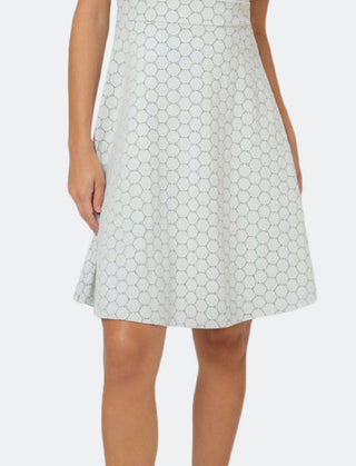 Leota Women's Cameo Luxe Jacquard Mackenzie Dress White