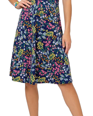 Leota Women's Sweetheart Faux Wrap Flutter Sleeve Dress Blue Size X-Large