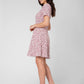 Leota Women's Short Sleeve Mackenzie Dress in Pink Multi
