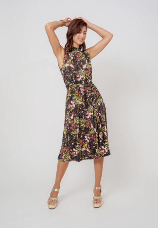 Leota Women's Sleeveless Mindy Dress in Orchid Meadow Multi