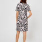 Leota Women's Short Sleeve Maddie Dress in Classic Floral Black