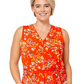 Leota Women's Darcy Floral Jersey Romper Orange