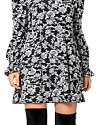 Leota Women's Bianca Puff Sleeve Flowy Dress Black Size X-Large