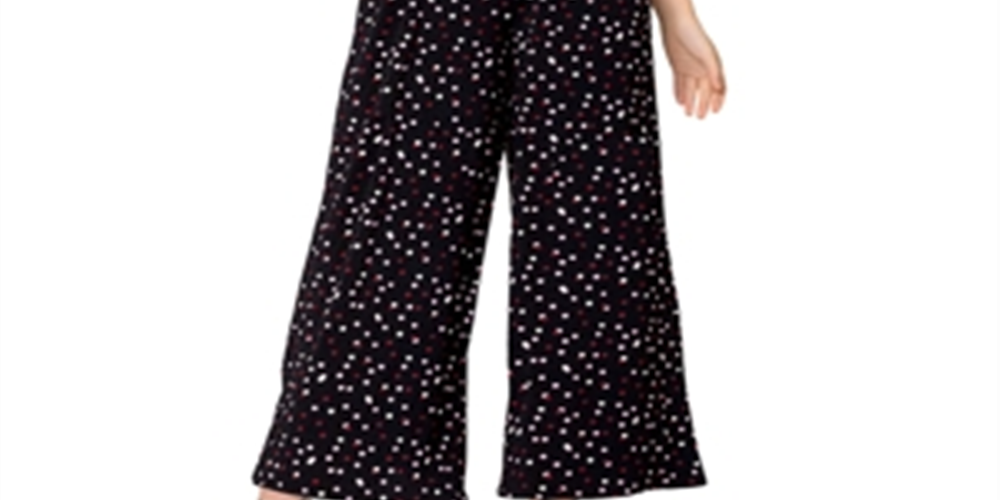 Leota Women's Skyler Printed Halter Jumpsuit Black Size XX-Large