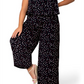 Leota Women's Skyler Polka Dot Halter Neck Jumpsuit Black Size 1X