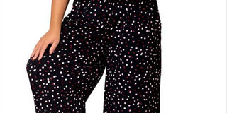 Leota Women's Skyler Polka Dot Halter Neck Jumpsuit Black Size 1X