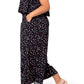 Leota Women's Skyler Polka Dot Halter Neck Jumpsuit Black Size 2X