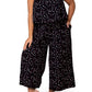 Leota Women's Skyler Polka Dot Halter Neck Jumpsuit Black Size 2X