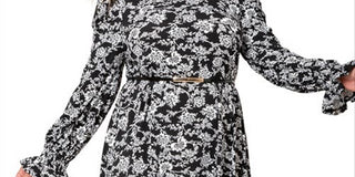 Leota Women's Bianca Puff Sleeve Flowy Dress (Curve)