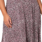 Leota Women's Amiya Pebble Print Midi Dress Black Size 3