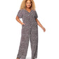 Leota Women's Ruby Wide Leg Jumpsuit Gray Size 2X
