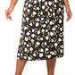 Leota Women's Francesca Floral Dot MIDI Dress Black Size 2X
