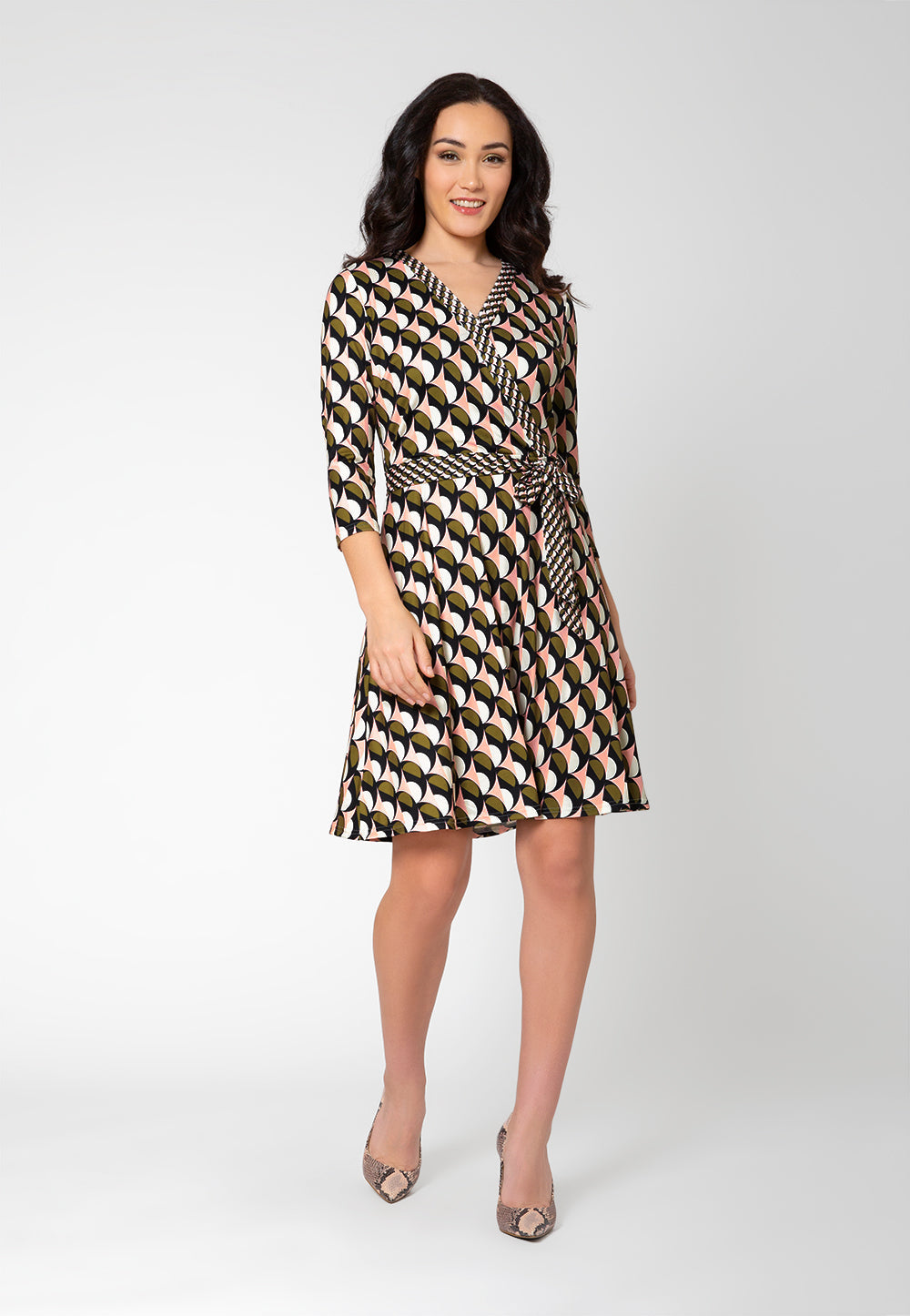 Leota Women's 3/4 Sleeve Perfect Wrap Dress