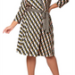 Leota Perfect Faux Wrap Dress in Slice Geo Border Size 1X