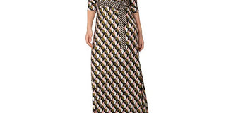 Leota Women's Perfect Wrap Maxi Dress Orange Size Small