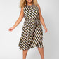 Leota Women's Sleeveless Mindy Midi Dress (Curve) Multi Size 1X