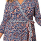 Leota Women's Perfect Faux Wrap Dress Blue Size 3X
