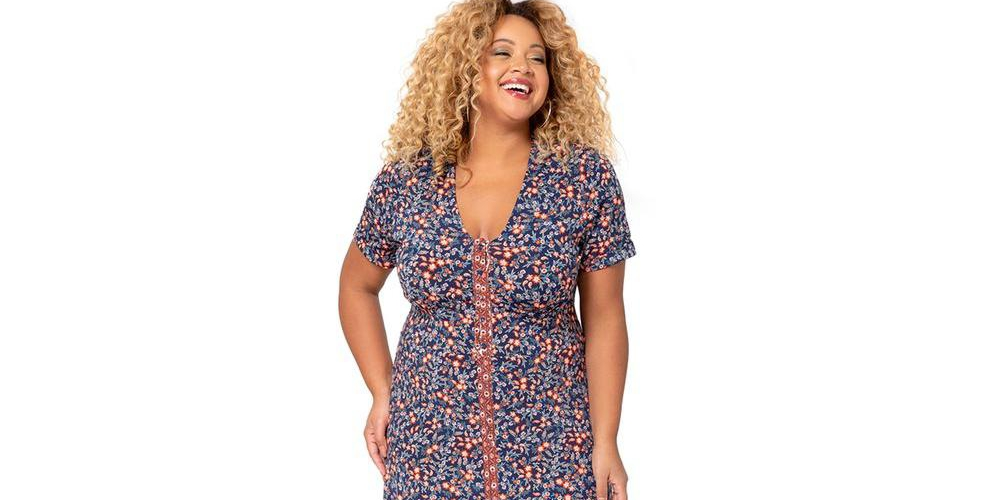 Leota Women's Francesca Dress Blue Size 3X