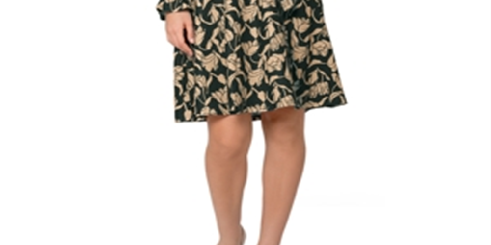 Leota Women's Rosalia Faux Wrap Dress Green Size XXL