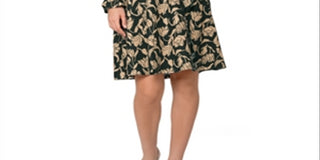 Leota Women's Rosalia Faux Wrap Dress Green Size XXL