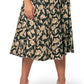 Leota Women's Iman Floral Balloon Sleeve Midi Dress Brown