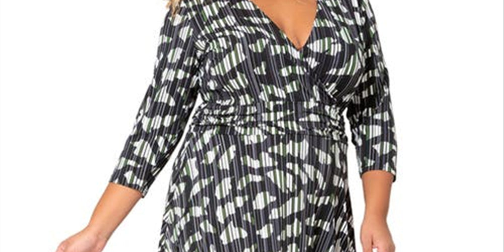 Leota Women's Amiya Midi Dress Black Size 1X