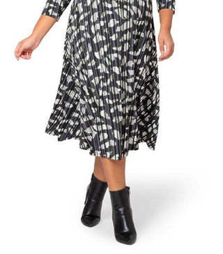 Leota Women's Amiya Midi Dress Black Size 3X