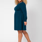 Leota Women's Long Sleeve Lara Fit and Flare Dress (Curve) Blue