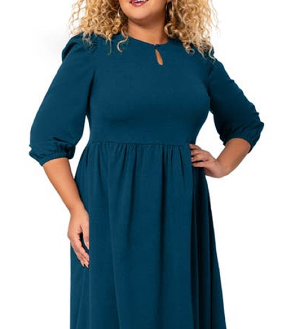 Leota Women's Iman Dress Blue Size 2X