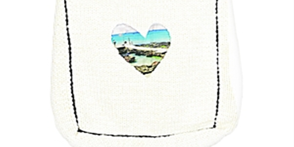 Kerri Rosenthal Women's the Shopper Imperfect Heart Tote Bag White