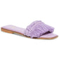 Silvia Cobos Women's Candy Fringe Flat Sandals Purple Size 7.5