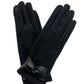 Marcus Adler Women's Bow Ultra Cozy Jersey Touchscreen Glove Black Size Regular