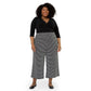 Leota Women's Judy Check Culottes Black Size 3X