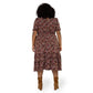 Leota Women's Mirand Printed Mock Neck Dress Red Size 1X