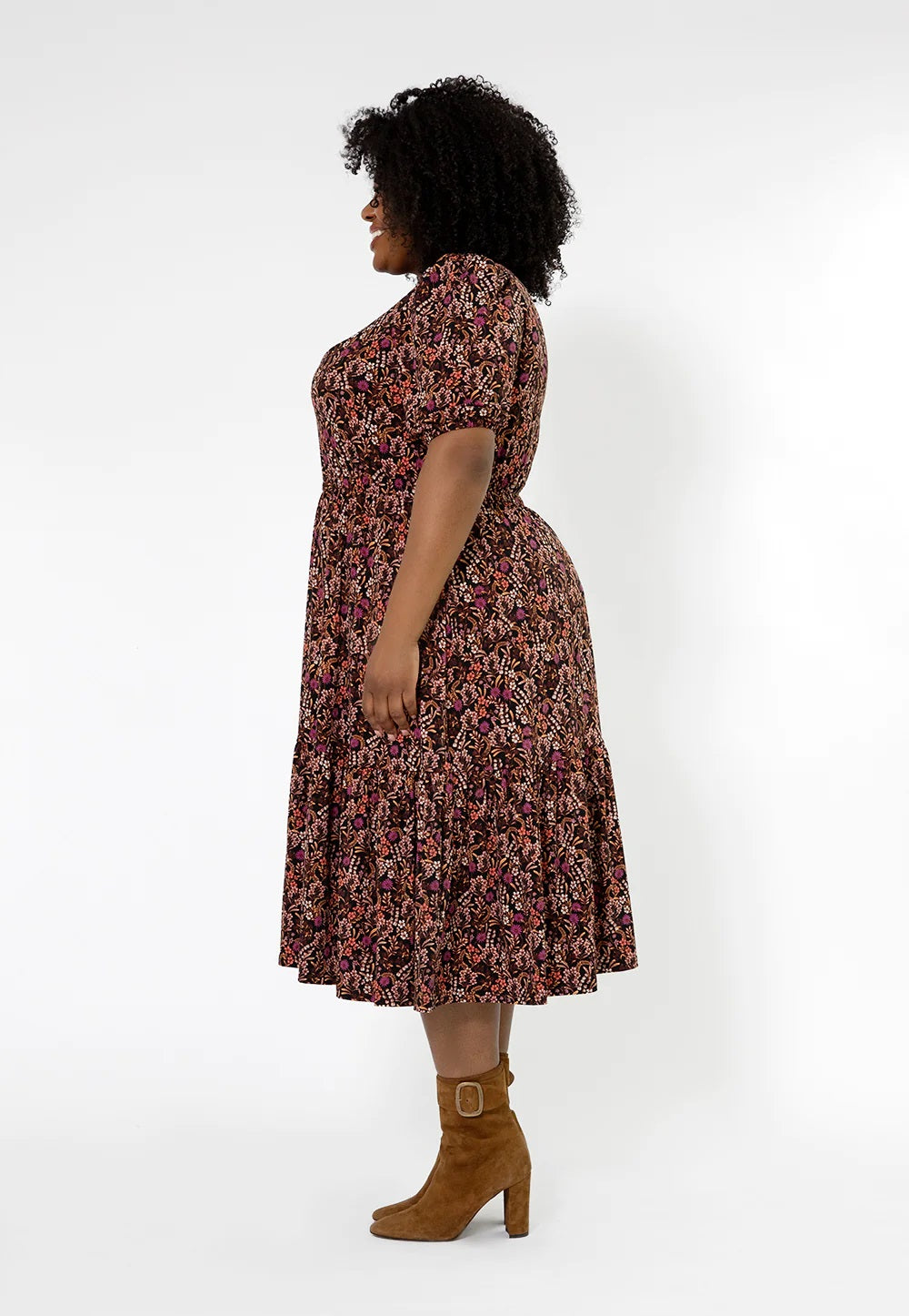 Leota Women's Mirand Printed Mock Neck Dress Red