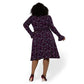 Leota Women's Rosalia Butterfly Long Sleeve Faux Wrap Dress Purple