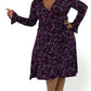 Leota Women's Rosalia Puff Sleeve Wrap Dress Purple Size 3X