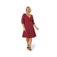 Leota Women's Puff Sleeve Sweetheart Becca Dress Red Size 1X