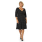 Leota Women's Puff Sleeve Sweetheart Becca Dress Black