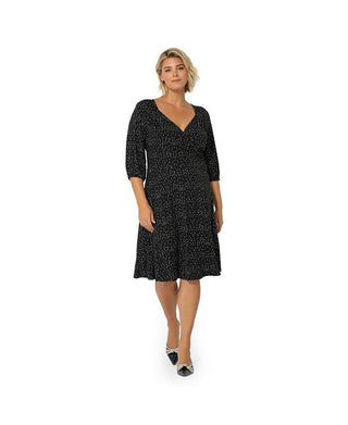 Leota Women's Puff Sleeve Sweetheart Becca Dress Black