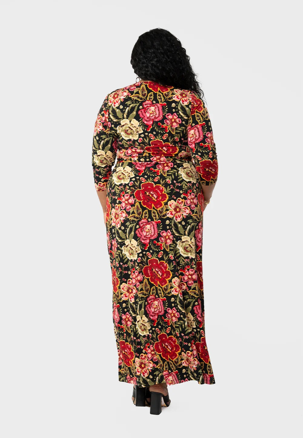 Leota Women's Perfect Wrap Maxi Dress Red Size 2X