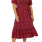 Leota Women's Kelly Ruffle Hem Dress Red