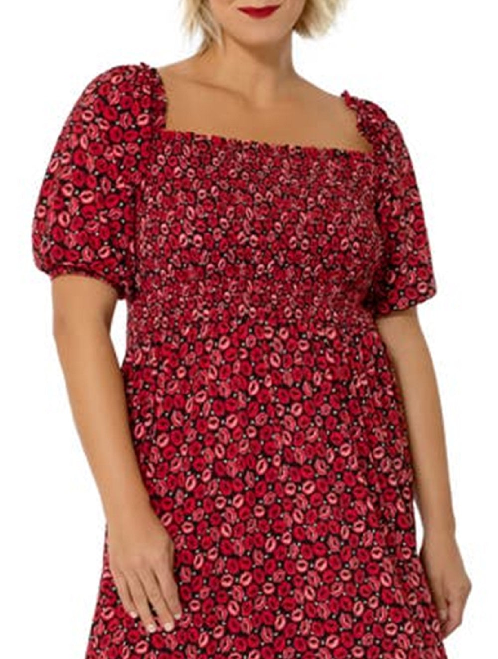 Leota Women's Kelly Ruffle Hem Dress Red