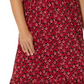 Leota Kelly Ruffle Hem Dress in Kiss Kiss Rouge Red Size 3X